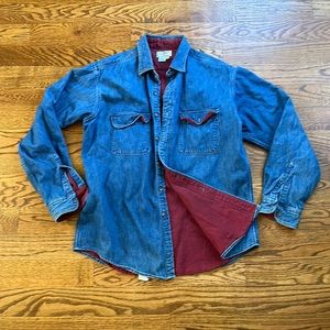 VINTAGE L.L. Bean Hurricane shirt made in USA men’s large flannel lined